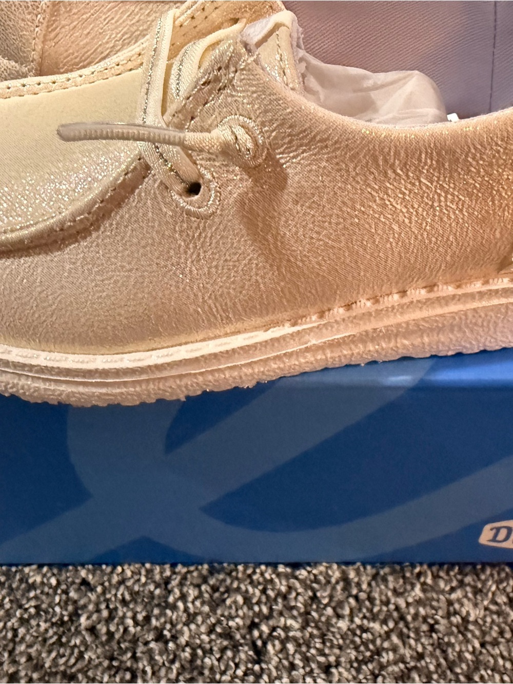 Hey Dude Kids Moccasins in Cream